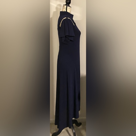 NWT Kensie Cold Shoulder Flutter Sleeve High-Low Dress - Picture 8 of 15